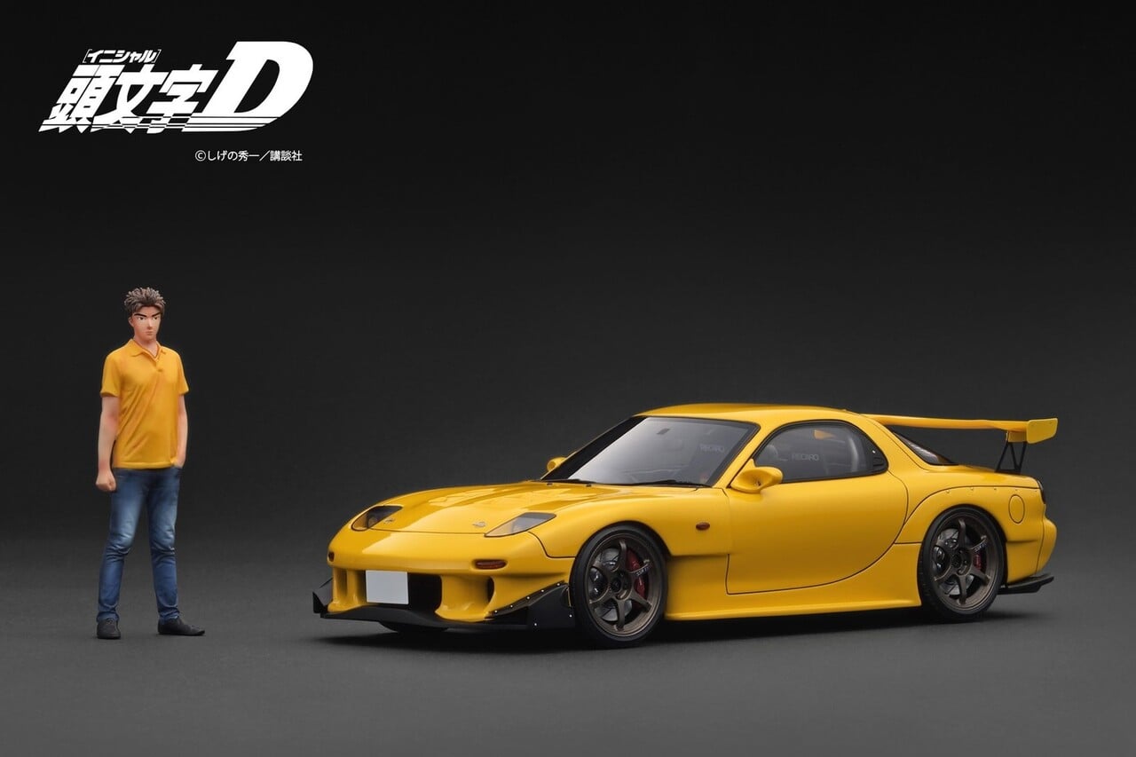 Mazda Mazda RX-7 (FD3S) Initial D + Figure Mr. Keisuke Takahashi - 1:18 - Ignition Model Mazda Mazda RX-7 (FD3S) Initial D + Figure Mr. Keisuke Takahashi - 1:18 - Ignition Model