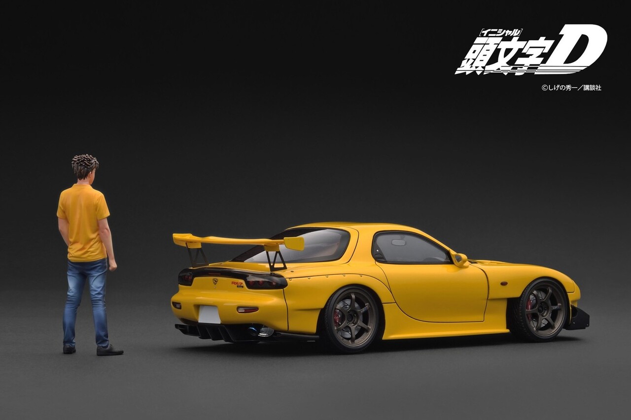 Mazda Mazda RX-7 (FD3S) Initial D + Figure Mr. Keisuke Takahashi - 1:18 - Ignition Model Mazda Mazda RX-7 (FD3S) Initial D + Figure Mr. Keisuke Takahashi - 1:18 - Ignition Model