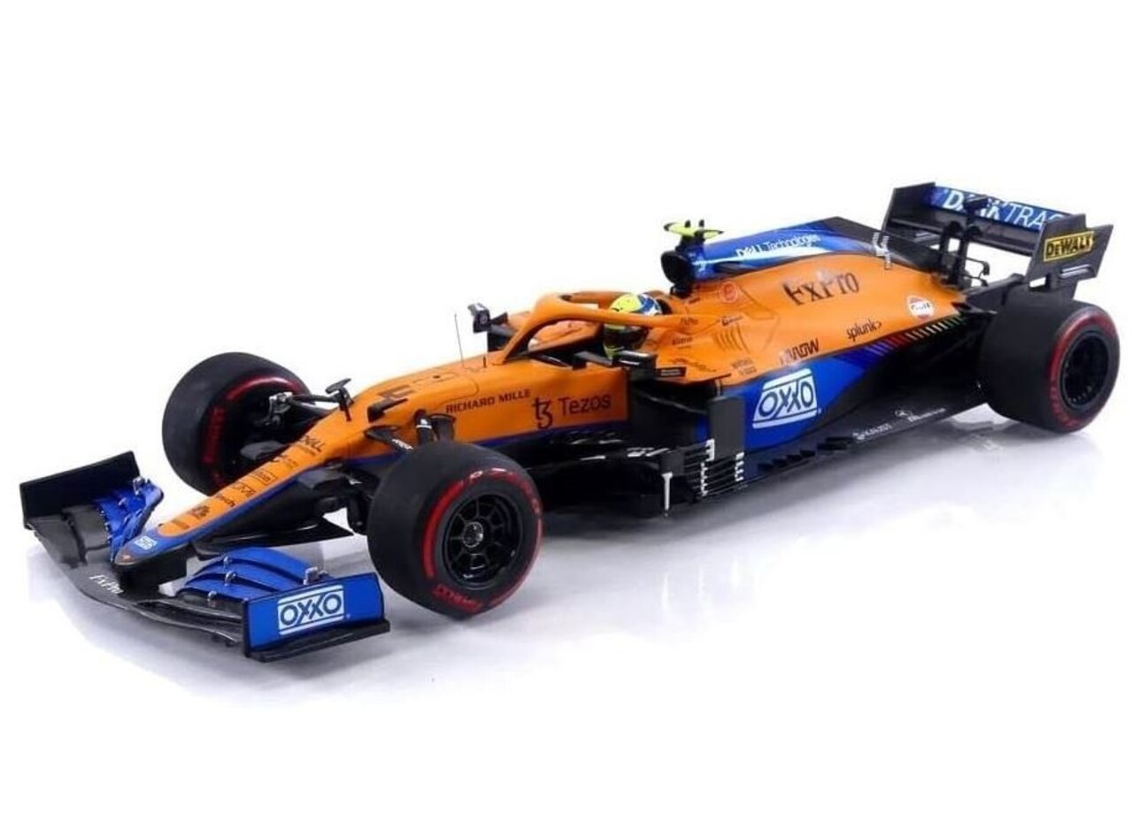 Formule 1 McLaren F1 Team MCL35M #4 (Lando Norris) Pole Position Russian GP 2021 - 1:18 - Minichamps