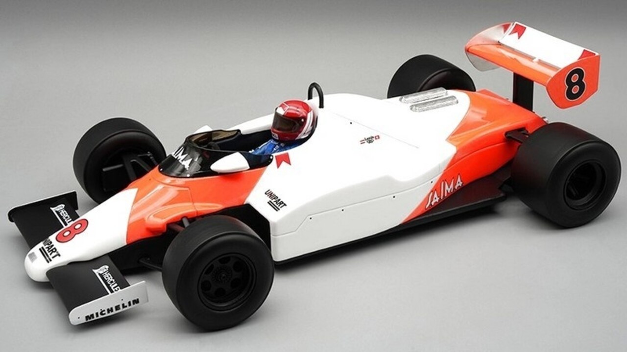 F1 McLaren MP4/1C #8 GP USA 1983 + Driver Niki Lauda - 1:18 - Tecnomodel Mythos F1 McLaren MP4/1C #8 GP USA 1983 + Driver Niki Lauda - 1:18 - Tecnomodel Mythos