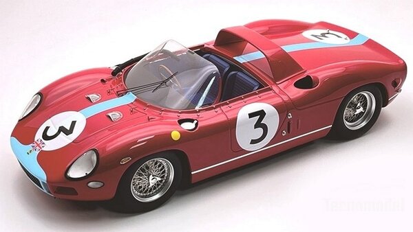 Ferrari Ferrari 330P #3 Winner Tourist Trophy (Isle of Man) 1964 - 1:18 - Tecnomodel Mythos Ferrari Ferrari 330P #3 Winner Tourist Trophy (Isle of Man) 1964 - 1:18 - Tecnomodel Mythos