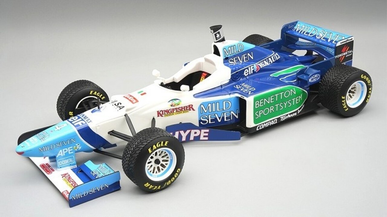 Formule 1 Benetton F1 B196 #4 GP Spain 1996 (+ Rain Tyres) - 1:18 - Tecnomodel Mythos Formule 1 Benetton F1 B196 #4 GP Spain 1996 (+ Rain Tyres) - 1:18 - Tecnomodel Mythos