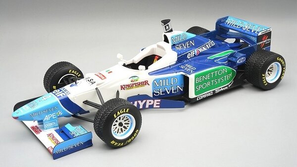 Formule 1 Benetton F1 B196 #4 GP Spain 1996 (+ Rain Tyres) - 1:18 - Tecnomodel Mythos Formule 1 Benetton F1 B196 #4 GP Spain 1996 (+ Rain Tyres) - 1:18 - Tecnomodel Mythos