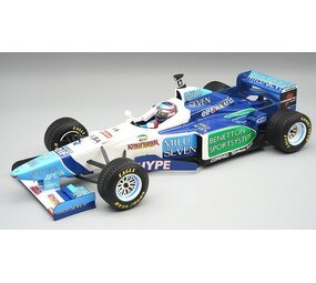 Formule 1 Benetton F1 B196 #4 GP Spain (+ Rain Tyres + Driver) 1996 - 1:18 - Tecnomodel Mythos Formule 1 Benetton F1 B196 #4 GP Spain (+ Rain Tyres + Driver) 1996 - 1:18 - Tecnomodel Mythos