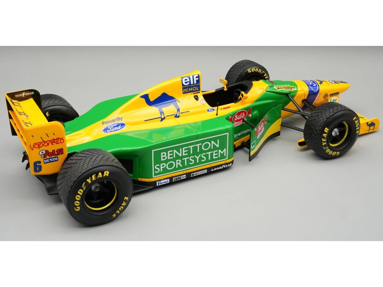 Formule 1 Benetton F1 B193B #6 British GP + Rain Tyres 1993 - 1:18 - Tecnomodel Mythos Formule 1 Benetton F1 B193B #6 British GP + Rain Tyres 1993 - 1:18 - Tecnomodel Mythos