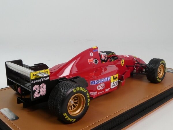 F1 Ferrari 412T2 #28 GP Japan 1995 + Rain Tyres + Driver - 1:18 - Tecnomodel Mythos F1 Ferrari 412T2 #28 GP Japan 1995 + Rain Tyres + Driver - 1:18 - Tecnomodel Mythos