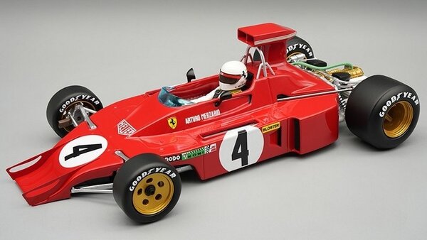 F1 Ferrari 312B-73 #4 GP Watkins Glen (USA) 1973 + Driver - 1:18 - Tecnomodel Mythos F1 Ferrari 312B-73 #4 GP Watkins Glen (USA) 1973 + Driver - 1:18 - Tecnomodel Mythos