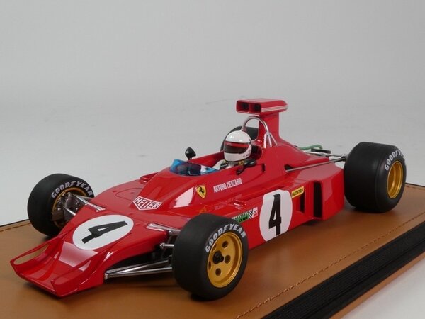 F1 Ferrari 312B-73 #4 GP Watkins Glen (USA) 1973 + Driver - 1:18 - Tecnomodel Mythos F1 Ferrari 312B-73 #4 GP Watkins Glen (USA) 1973 + Driver - 1:18 - Tecnomodel Mythos