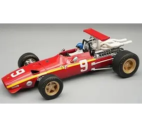 F1 Ferrari F312 F1/68 #9 GP Nürburgring 1968 + Driver - 1:18 - Tecnomodel Mythos F1 Ferrari F312 F1/68 #9 GP Nürburgring 1968 + Driver - 1:18 - Tecnomodel Mythos