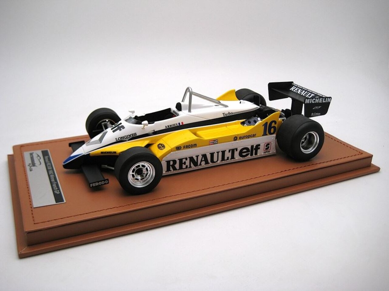 Formule 1 Renault RE30B #16 (Rene Arnoux) Winner French GP 1982 - 1:18 - Tecnomodel Mythos Formule 1 Renault RE30B #16 (Rene Arnoux) Winner French GP 1982 - 1:18 - Tecnomodel Mythos