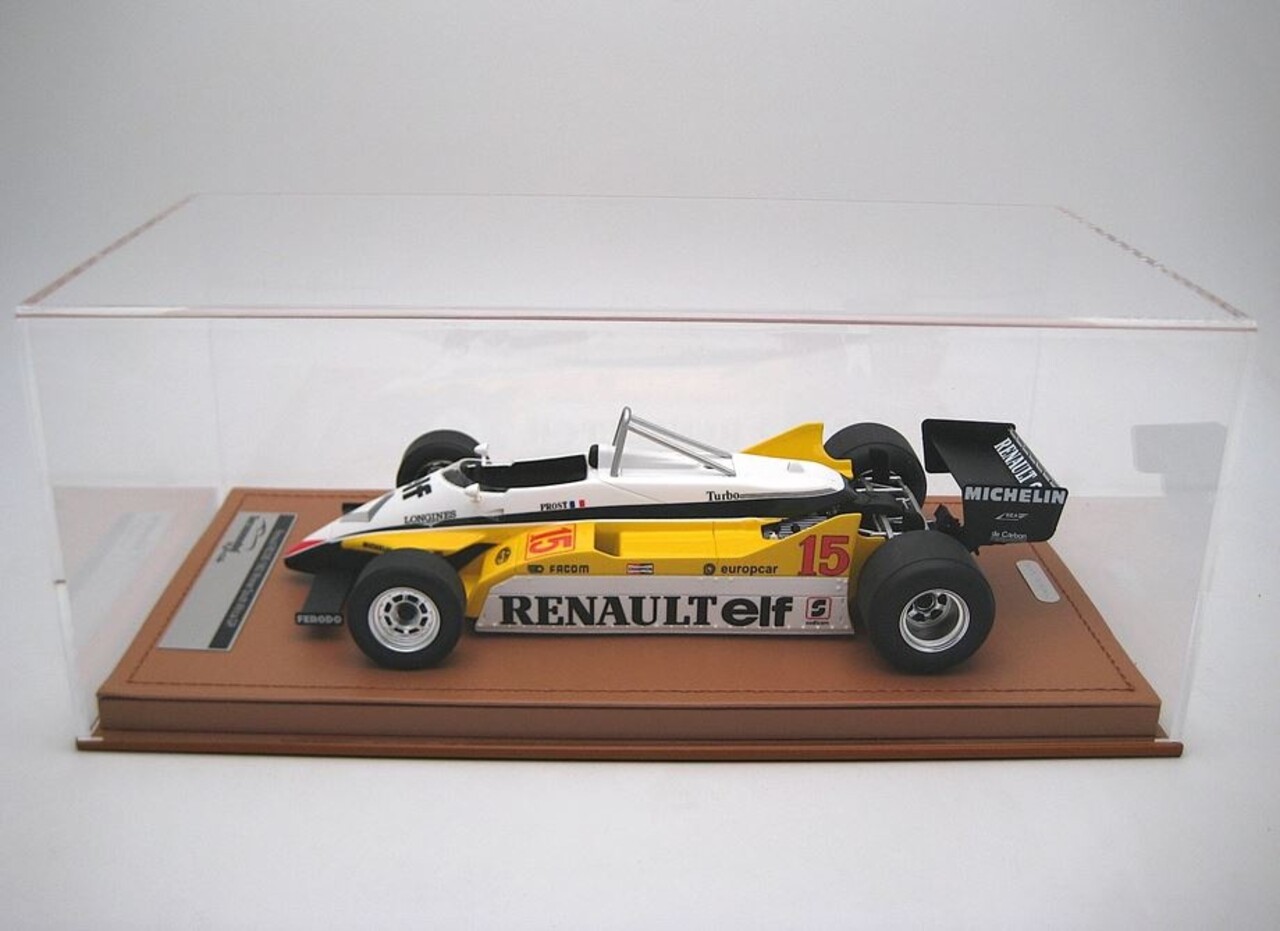 Formule 1 Renault RE30B #15 (Alain Prost) Winner South Africa GP 1982 - 1:18 - Tecnomodel Mythos Formule 1 Renault RE30B #15 (Alain Prost) Winner South Africa GP 1982 - 1:18 - Tecnomodel Mythos