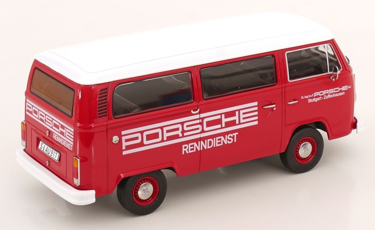 Volkswagen Volkswagen T2 Minibus Porsche Renndienst Stuttgart Zuffenhausen 1972 - 1:18 - KK Scale Volkswagen Volkswagen T2 Minibus Porsche Renndienst Stuttgart Zuffenhausen 1972 - 1:18 - KK Scale