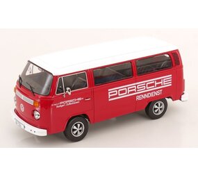 Volkswagen Volkswagen T2 Minibus Porsche Renndienst Stuttgart Zuffenhausen 1972 + Fuchs Rims - 1:18 - KK Scale