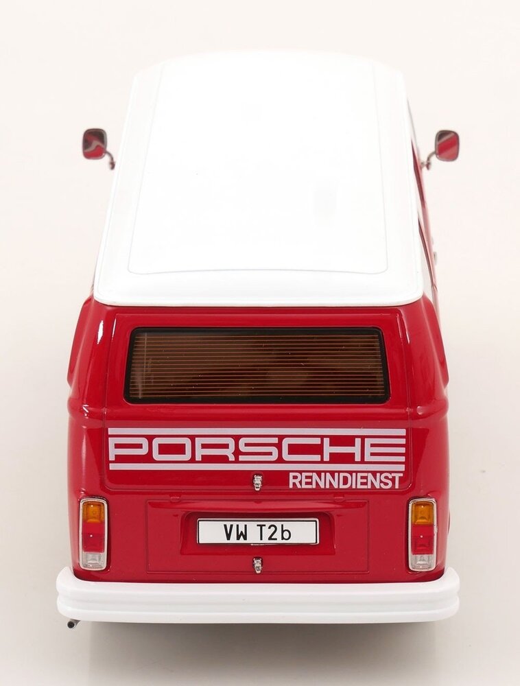 Volkswagen Volkswagen T2 Minibus Porsche Renndienst Stuttgart Zuffenhausen 1972 + Fuchs Rims - 1:18 - KK Scale