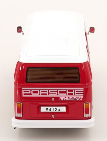 Volkswagen Volkswagen T2 Minibus Porsche Renndienst Stuttgart Zuffenhausen 1972 + Fuchs Rims - 1:18 - KK Scale