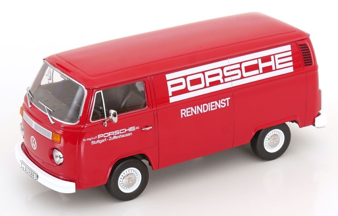 Volkswagen Volkswagen T2b Delivery Van Porsche Renndienst 1972 - 1:18 - KK Scale