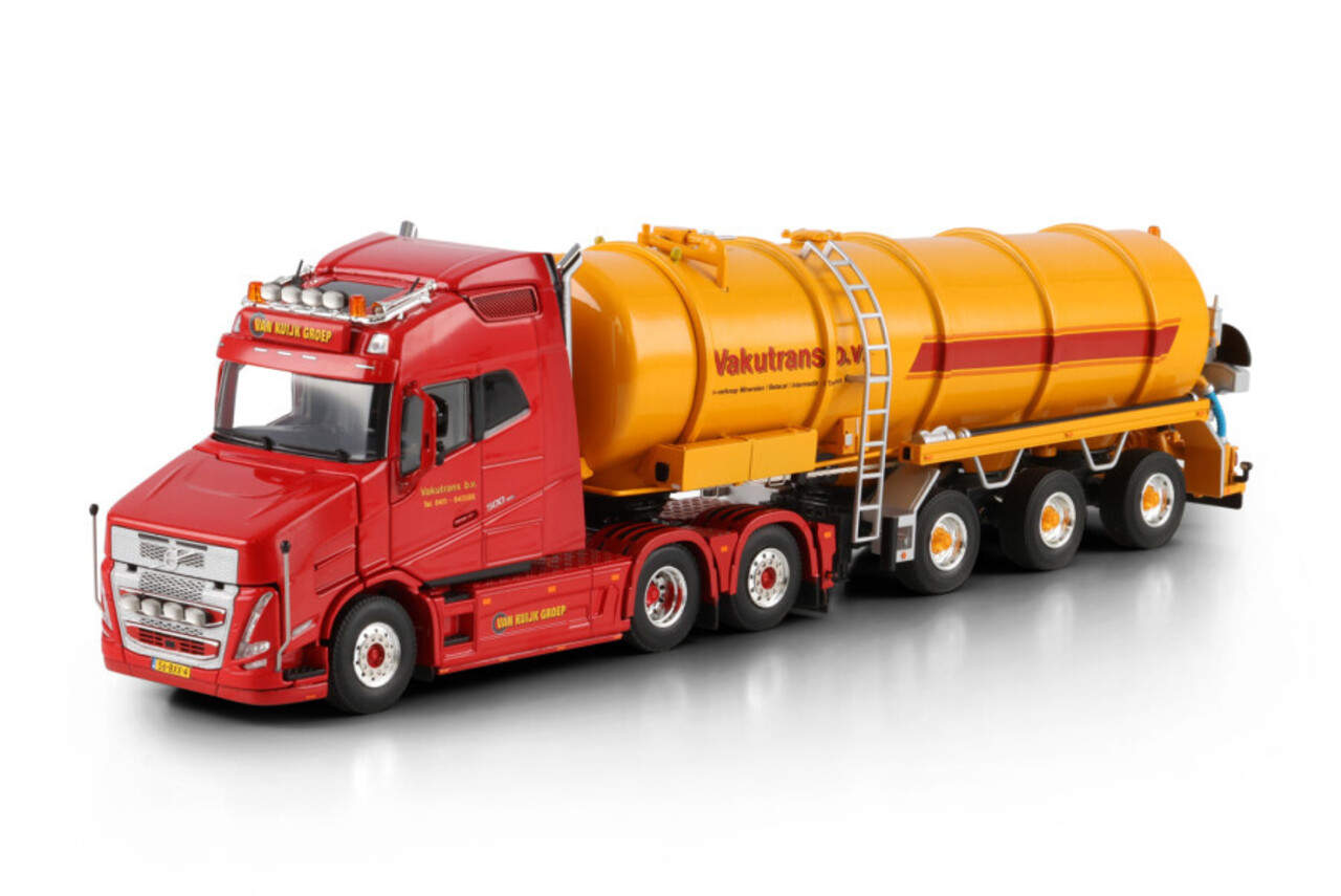 Vlastuin Torpedo VT5 Globetrotter 6x2 Tag Axle + Tank Trailer Vacuum 3 Axle 'Vakutrans' - 1:50 - WSI Models Vlastuin Torpedo VT5 Globetrotter 6x2 Tag Axle + Tank Trailer Vacuum 3 Axle 'Vakutrans' - 1:50 - WSI Models