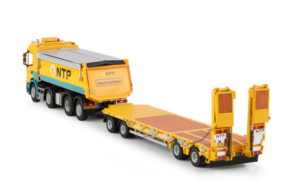 Scania Scania G Normal CG17N 8x2 Tag Axle Tipper Truck + Low Loader Drawbar Trailer 4 Axle - 1:50 - WSI Models Scania Scania G Normal CG17N 8x2 Tag Axle Tipper Truck + Low Loader Drawbar Trailer 4 Axle - 1:50 - WSI Models