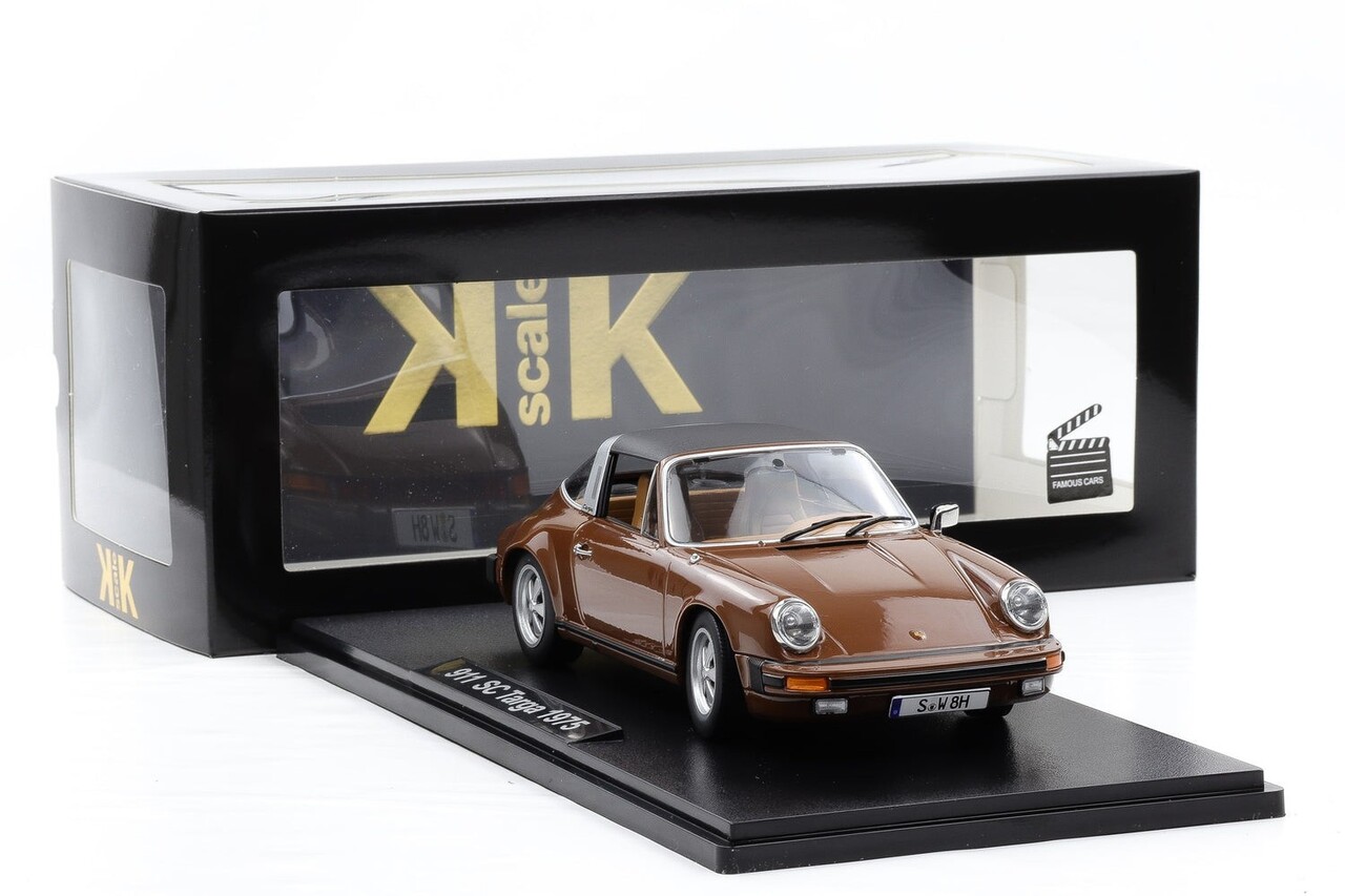 Porsche Porsche 911 SC Targa 1975 + Removable Top 'German TV-Series Tatort Stuttgart' - 1:18 - KK Scale Porsche Porsche 911 SC Targa 1975 + Removable Top 'German TV-Series Tatort Stuttgart' - 1:18 - KK Scale