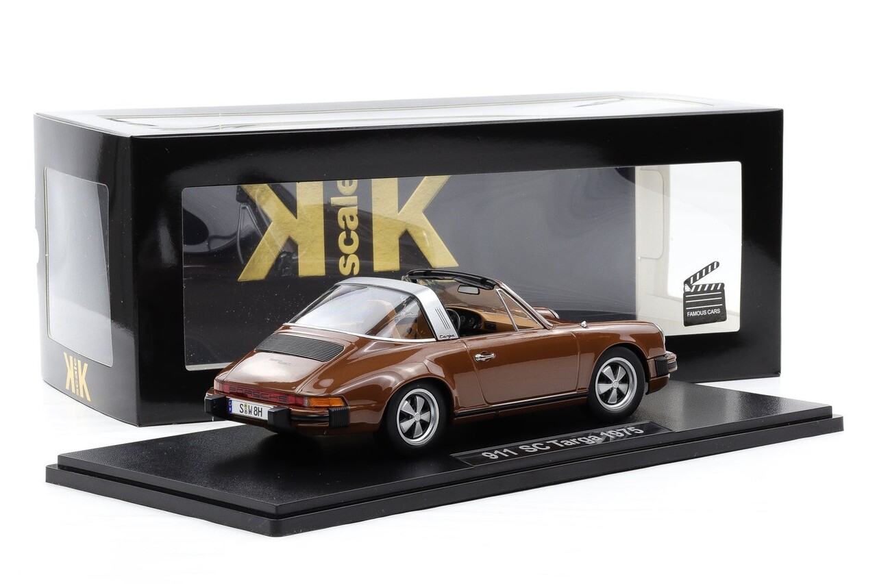 Porsche Porsche 911 SC Targa 1975 + Removable Top 'German TV-Series Tatort Stuttgart' - 1:18 - KK Scale Porsche Porsche 911 SC Targa 1975 + Removable Top 'German TV-Series Tatort Stuttgart' - 1:18 - KK Scale