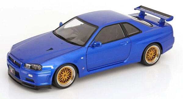 Nissan Nissan Skyline GT-R (R34) V-SPEC II 2001 + BBS Rims - 1:12 - KK Scale Nissan Nissan Skyline GT-R (R34) V-SPEC II 2001 + BBS Rims - 1:12 - KK Scale