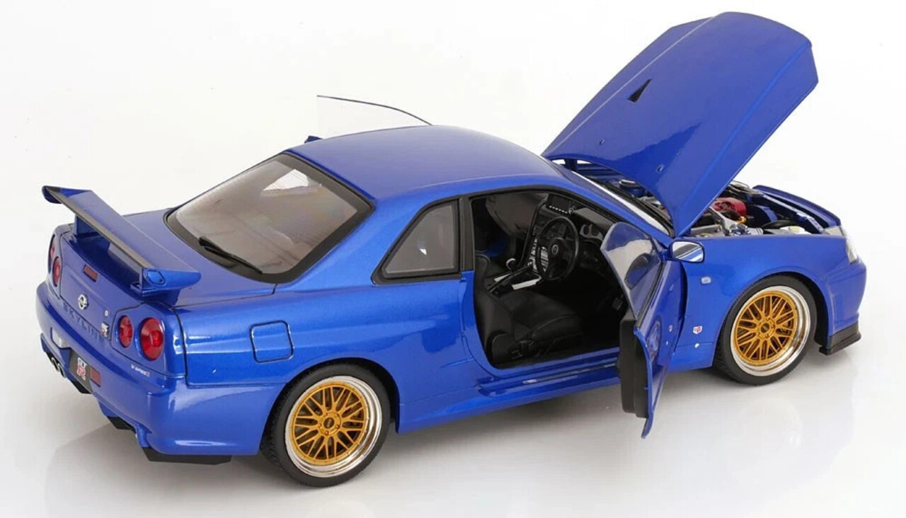 Nissan Nissan Skyline GT-R (R34) V-SPEC II 2001 + BBS Rims - 1:12 - KK Scale Nissan Nissan Skyline GT-R (R34) V-SPEC II 2001 + BBS Rims - 1:12 - KK Scale