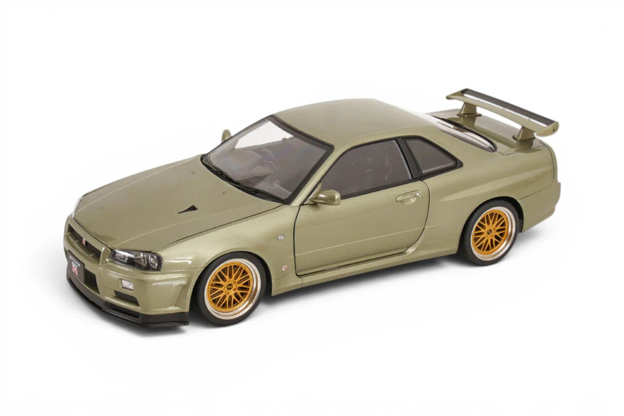 Nissan Nissan Skyline GT-R (R34) V-SPEC II 2001 + BBS Rims - 1:12 - KK Scale Nissan Nissan Skyline GT-R (R34) V-SPEC II 2001 + BBS Rims - 1:12 - KK Scale