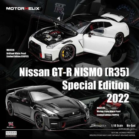 Nissan Nissan GT-R Nismo (R35) Special Edition 2022 - 1:18 - MotorHelix Nissan Nissan GT-R Nismo (R35) Special Edition 2022 - 1:18 - MotorHelix