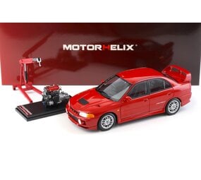 Mitsubishi Mitsubishi Lancer EVO IV + Engine + Accessories 1999 - 1:18 - MotorHelix Mitsubishi Mitsubishi Lancer EVO IV + Engine + Accessories 1999 - 1:18 - MotorHelix