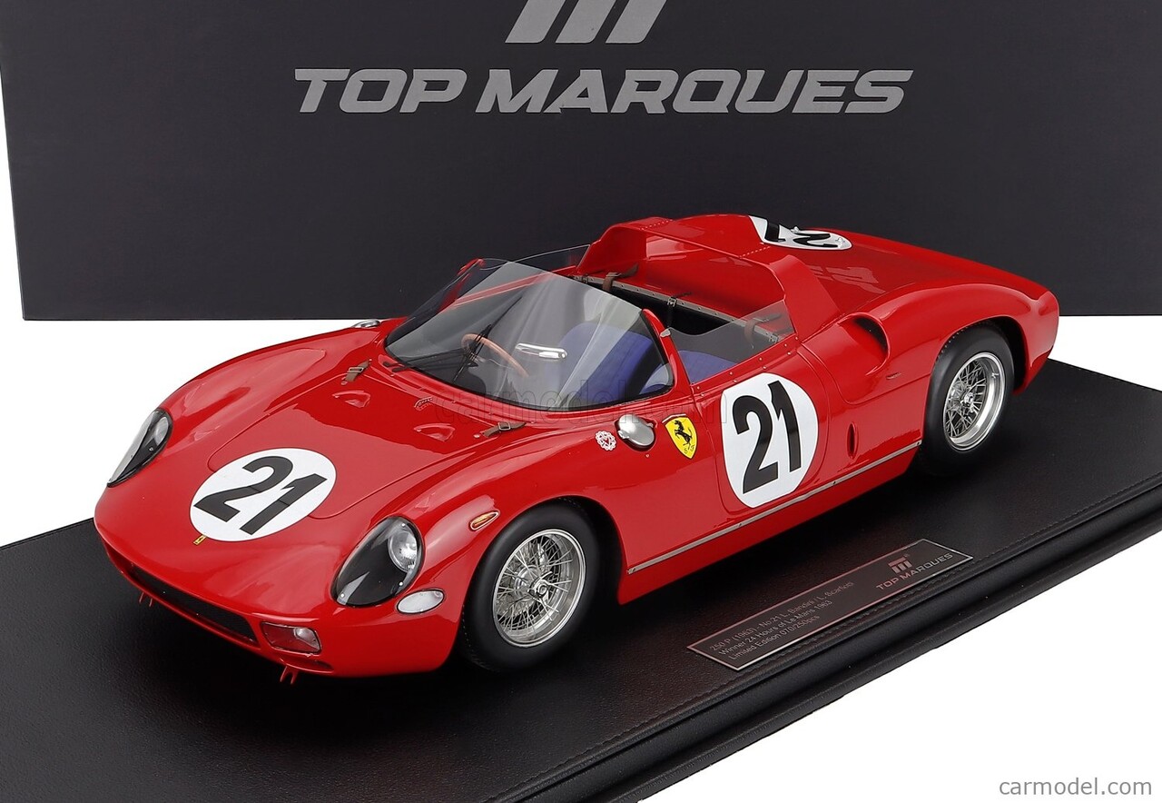 Peugeot Ferrari 250P Spider 3.0L V12 #21 Team Ferrari Spa Sefac Winner 24H Le Mans 1963 - 1:12 - Top Marques Collectibles Peugeot Ferrari 250P Spider 3.0L V12 #21 Team Ferrari Spa Sefac Winner 24H Le Mans 1963 - 1:12 - Top Marques Collectibles