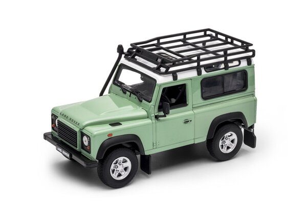 Land Rover Land Rover Defender + Roof Rack -1:24 - Welly Land Rover Land Rover Defender + Roof Rack -1:24 - Welly