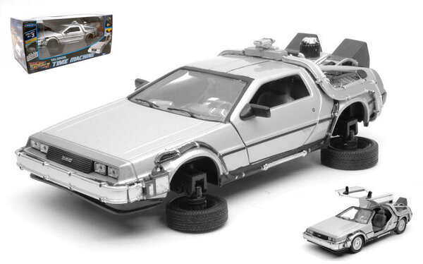 Movie Memorabilia DeLorean Time Machine Back To The Future II Flying Wheel Version 1983 - 1:24 - Welly Movie Memorabilia DeLorean Time Machine Back To The Future II Flying Wheel Version 1983 - 1:24 - Welly