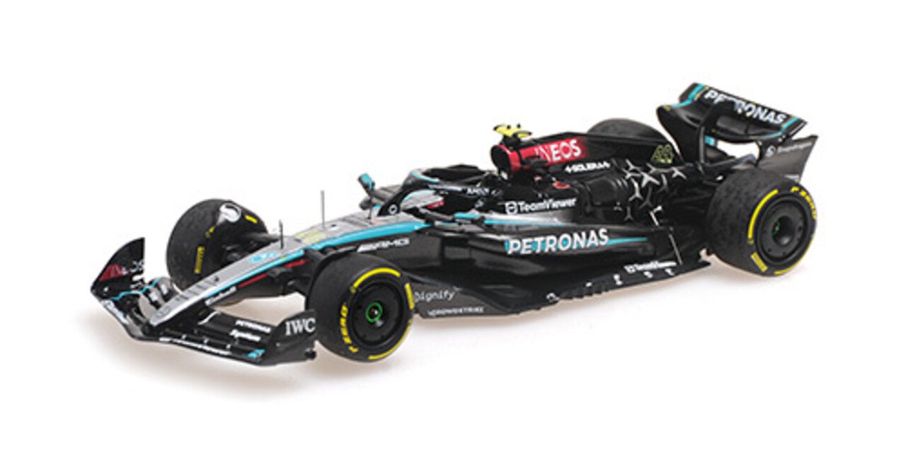 Formule 1 Mercedes-AMG Petronas F1 W15 E Perf., Hamilton, Last Race Mercedes GP Abu Dhabi '24 + figurine - 1:43 - Minichamps