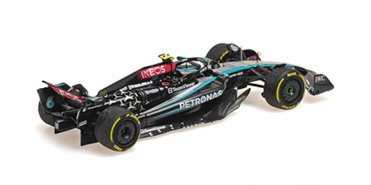 Formule 1 Mercedes-AMG Petronas F1 W15 E Perf., Hamilton, Last Race Mercedes GP Abu Dhabi '24 + figurine - 1:43 - Minichamps