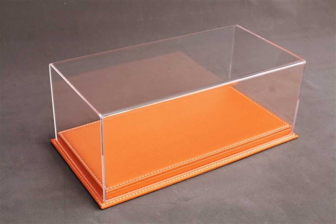 Atlantic Acrylic Display Case Mulhouse + Orange Leather Base - 1:12 - Atlantic Atlantic Acrylic Display Case Mulhouse + Orange Leather Base - 1:12 - Atlantic