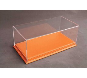 Atlantic Acrylic Display Case Mulhouse + Orange Leather Base - 1:12 - Atlantic Atlantic Acrylic Display Case Mulhouse + Orange Leather Base - 1:12 - Atlantic