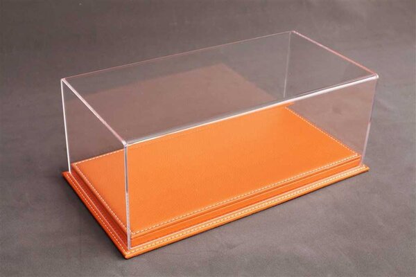 Atlantic Acrylic Display Case Mulhouse + Orange Leather Base - 1:12 - Atlantic Atlantic Acrylic Display Case Mulhouse + Orange Leather Base - 1:12 - Atlantic