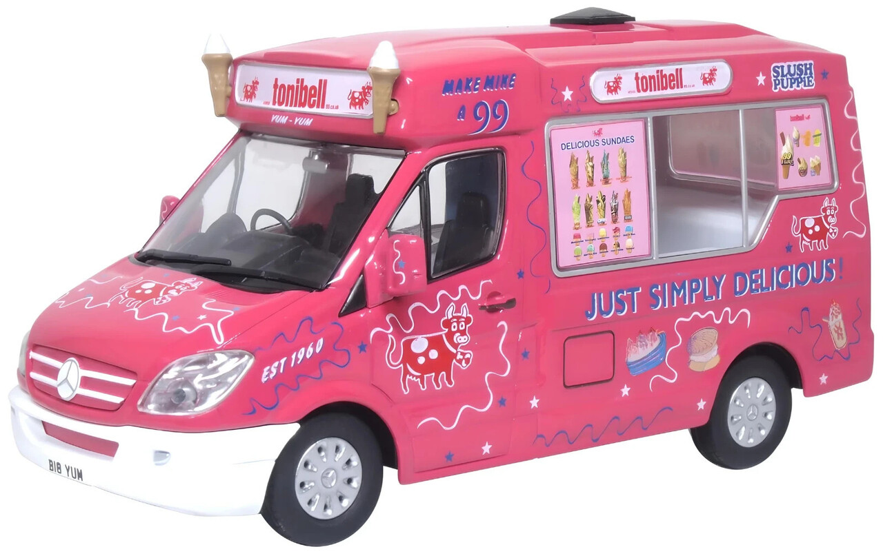 Mercedes-Benz Mercedes-Benz Sprinter Ice Cream Van - 1:43 - Oxford Mercedes-Benz Mercedes-Benz Sprinter Ice Cream Van - 1:43 - Oxford