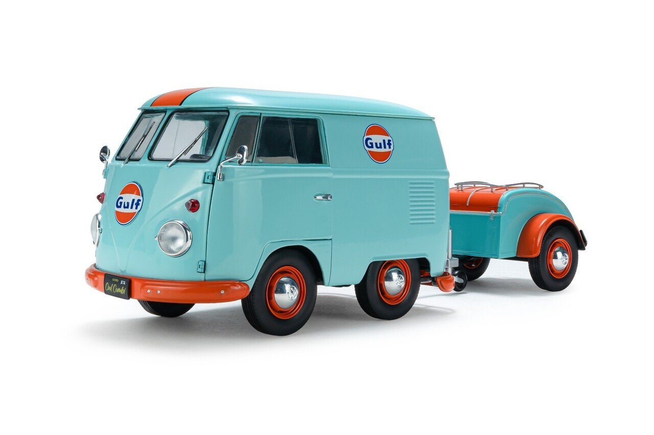 Volkswagen Volkswagen Cool Combi Gulf Oil Tribute + Trailer 2024 - 1:18 - Solido Volkswagen Volkswagen Cool Combi Gulf Oil Tribute + Trailer 2024 - 1:18 - Solido