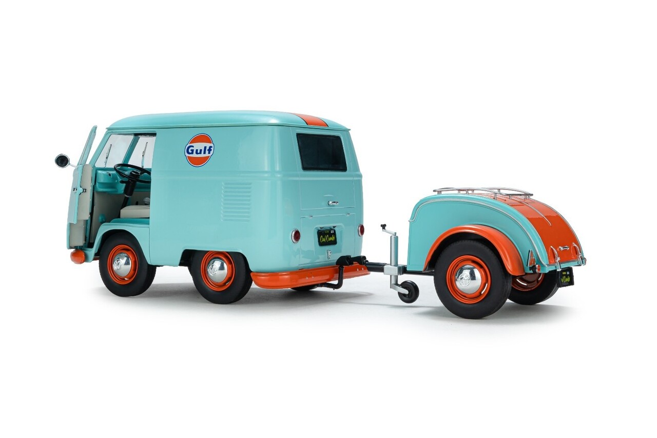 Volkswagen Volkswagen Cool Combi Gulf Oil Tribute + Trailer 2024 - 1:18 - Solido Volkswagen Volkswagen Cool Combi Gulf Oil Tribute + Trailer 2024 - 1:18 - Solido