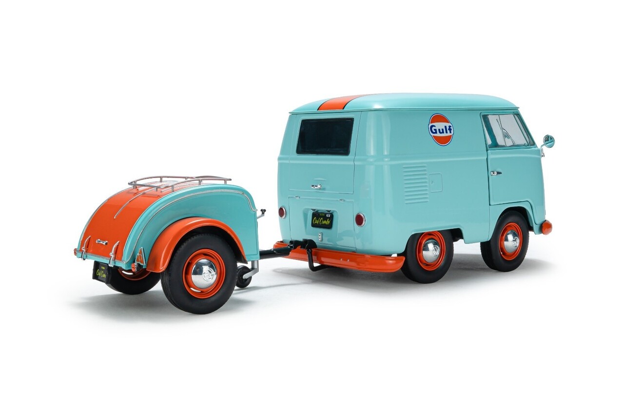 Volkswagen Volkswagen Cool Combi Gulf Oil Tribute + Trailer 2024 - 1:18 - Solido Volkswagen Volkswagen Cool Combi Gulf Oil Tribute + Trailer 2024 - 1:18 - Solido