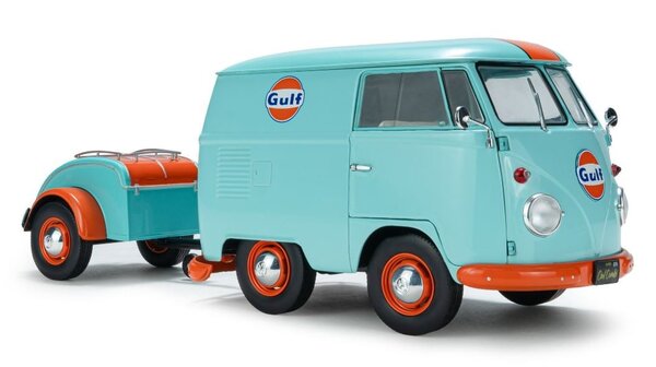 Volkswagen Volkswagen Cool Combi Gulf Oil Tribute + Trailer 2024 - 1:18 - Solido Volkswagen Volkswagen Cool Combi Gulf Oil Tribute + Trailer 2024 - 1:18 - Solido