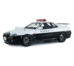 Nissan Nissan Skyline GT-R (BNR34) Japanese Police 1999 - 1:18 - Solido Nissan Nissan Skyline GT-R (BNR34) Japanese Police 1999 - 1:18 - Solido