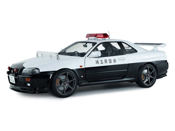 Nissan Nissan Skyline GT-R (BNR34) Japanese Police 1999 - 1:18 - Solido Nissan Nissan Skyline GT-R (BNR34) Japanese Police 1999 - 1:18 - Solido
