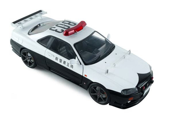 Nissan Nissan Skyline GT-R (BNR34) Japanese Police 1999 - 1:18 - Solido Nissan Nissan Skyline GT-R (BNR34) Japanese Police 1999 - 1:18 - Solido