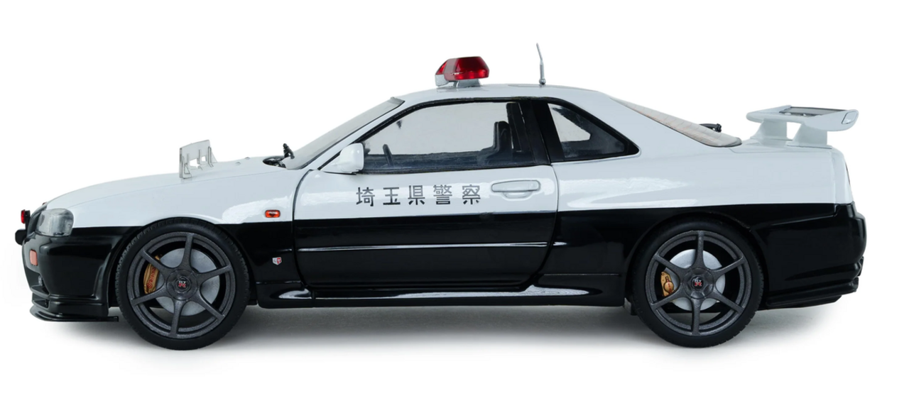 Nissan Nissan Skyline GT-R (BNR34) Japanese Police 1999 - 1:18 - Solido Nissan Nissan Skyline GT-R (BNR34) Japanese Police 1999 - 1:18 - Solido