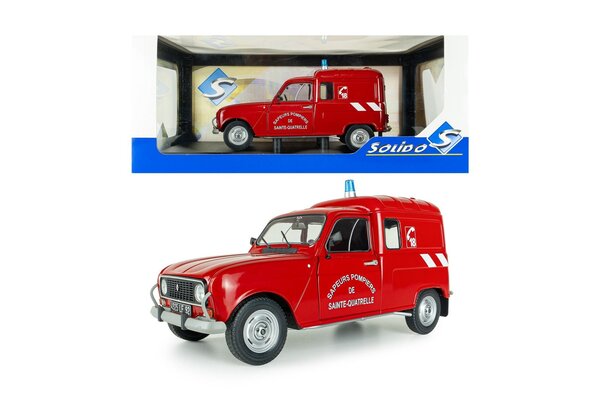 Renault Renault R4L F4 Van Fire Department 1976 - 1:18 - Solido Renault Renault R4L F4 Van Fire Department 1976 - 1:18 - Solido
