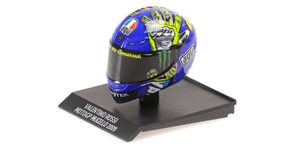 AGV Helm Valentino Rossi MotoGP Mugello 2009 - 1:10 - Minichamps AGV Helm Valentino Rossi MotoGP Mugello 2009 - 1:10 - Minichamps