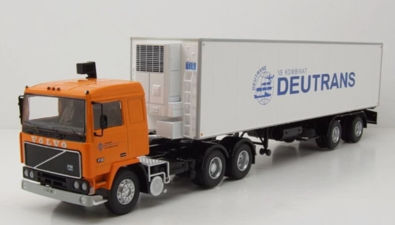 Volvo Volvo F12 Tractor 6x2 + Reefer Semi Trailer 2 Axle 'Deutrans' 1980  - 1:43 - Premium ClassiXXs