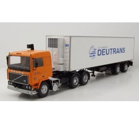 Volvo Volvo F12 Tractor 6x2 + Reefer Semi Trailer 2 Axle 'Deutrans' 1980 - 1:43 - Premium ClassiXXs